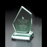 Laser-etched Rosetta Jade Glass Large Award