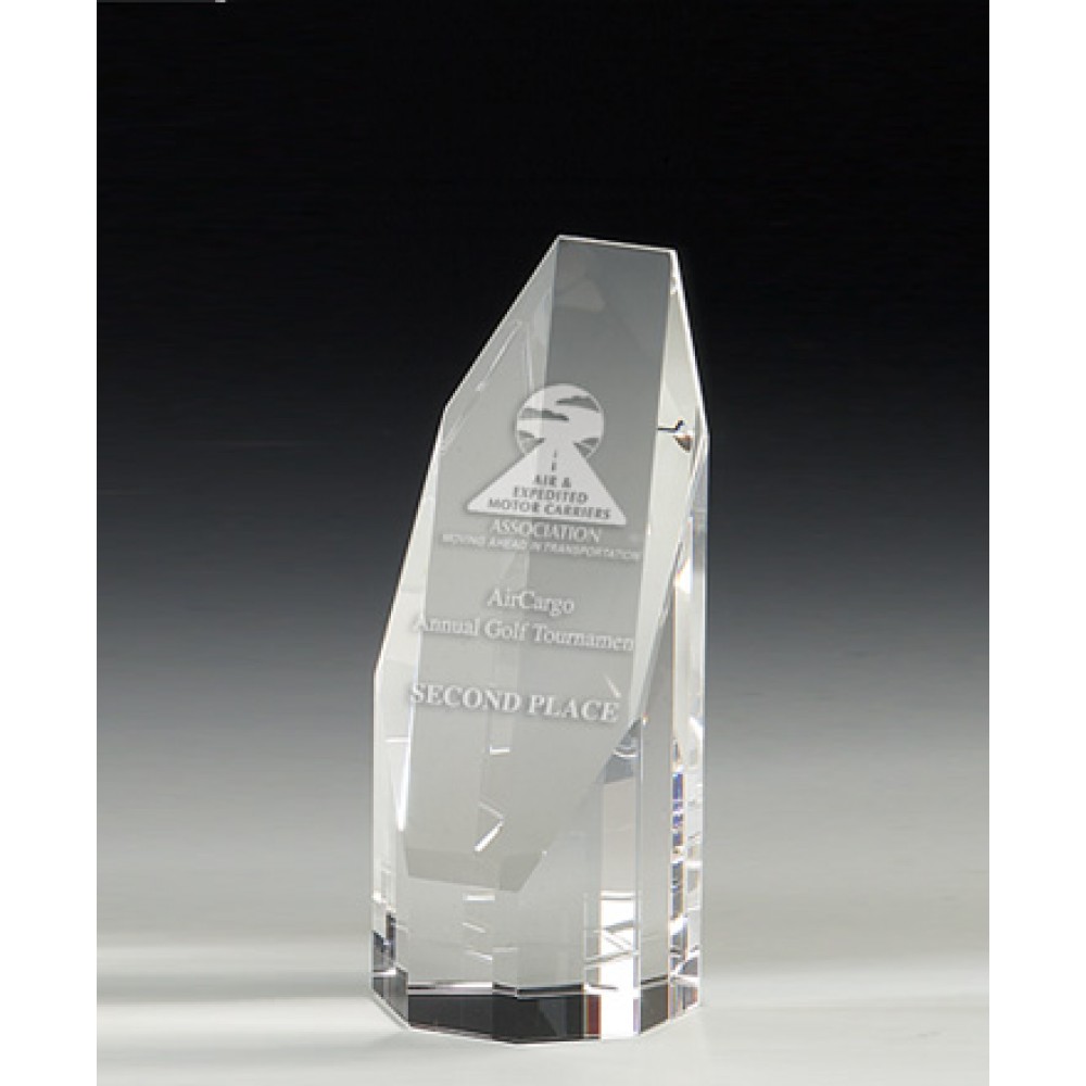 Customized 6" OptiMaxx Octagonal Tower Award