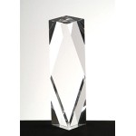 Logo Imprinted Corporate Award - Optic Crystal (12"x2 3/4"x2 3/4")