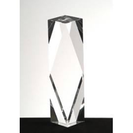 Logo Imprinted Corporate Award - Optic Crystal (12"x2 3/4"x2 3/4")