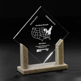 Promotional Diamond Award - Acrylic/Moonstone 7"x7"  Promotional Diamond Award - Acrylic/Moonstone 7"x7"