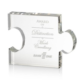 Rune Award - Optical Clear 4"x3" with Logo  Rune Award - Optical Clear 4"x3" with Logo