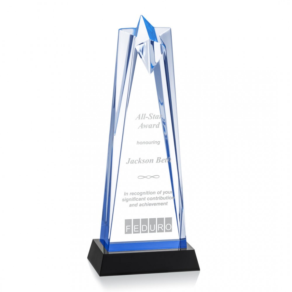 Custom Rosina Star Award - Acrylic/Blue/Black 11" Custom Rosina Star Award - Acrylic/Blue/Black 11"