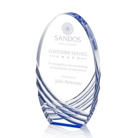 Westbury Award - Acrylic/Blue 9" with Logo  Westbury Award - Acrylic/Blue 9" with Logo