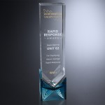 Personalized Hampton Aqua Award 9-1/2"