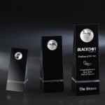 Laser-etched 10 1/4" Bahamas Crystal Award