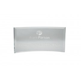 Presentation Series Crescent Glass (9" x 5") with Logo