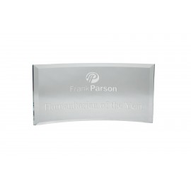 Personalized Presentation Series Crescent Glass (11" x 6")