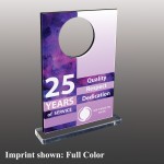 Promotional Large Hollowed Rectangle Shaped Full Color Acrylic Award
