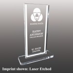 Promotional Large Vertical Rectangle Shaped Etched Acrylic Award