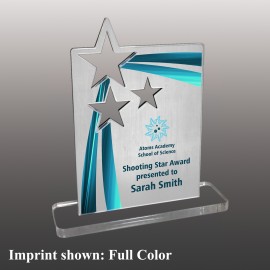 Promotional Medium Triple Hollow Star Top Full Color Acrylic Award  Promotional Medium Triple Hollow Star Top Full Color Acrylic Award