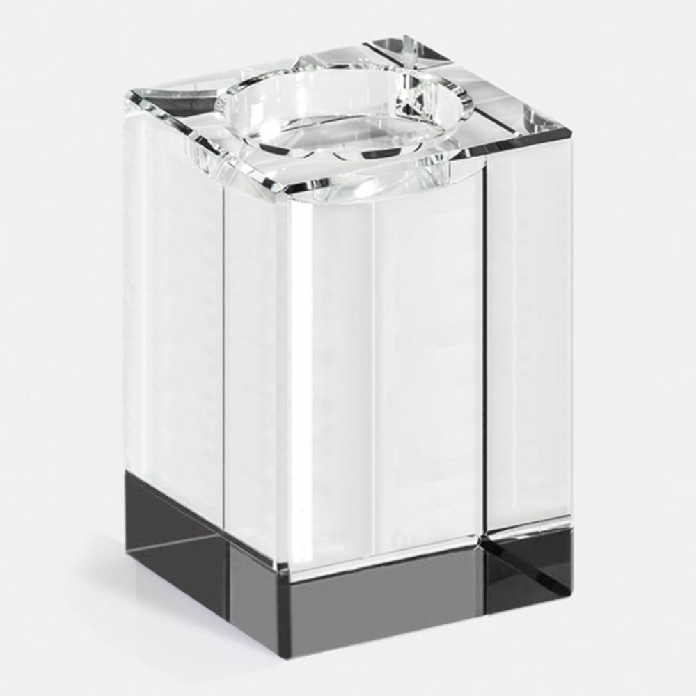 Recognition Tower Base - Optical Clear 3" with Logo