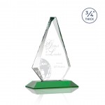 Custom Etched Windsor Award - Starfire/Green 8"