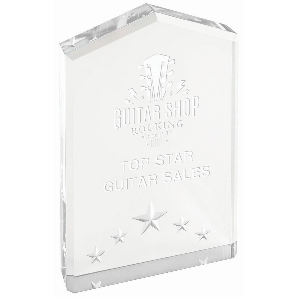 Laser-etched 6" Silver Star Point Acrylic Laser-etched 6" Silver Star Point Acrylic
