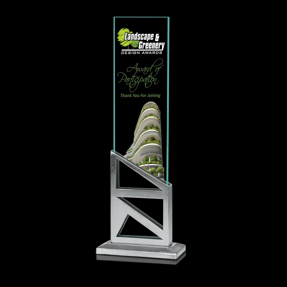 Stages Glass Award 15.75" with Logo