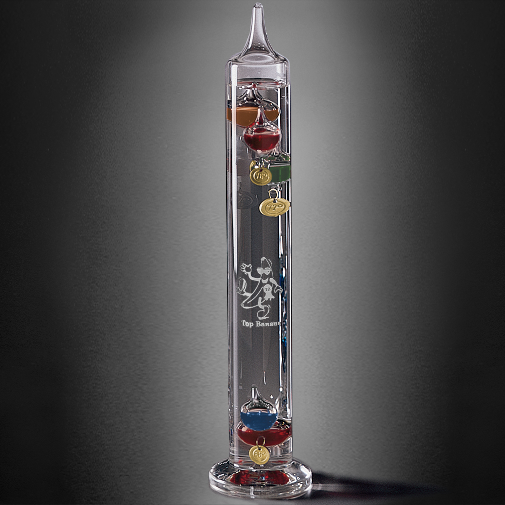 Galileo Thermometer 11" with Logo