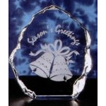 Iceberg Crystal Award (4"x1 1/8"x4 1/2") with Logo