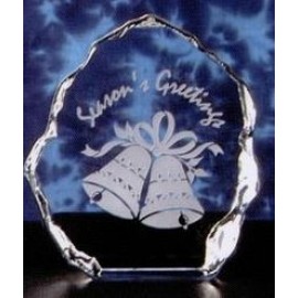 Iceberg Crystal Award (4"x1 1/8"x4 1/2") with Logo  Iceberg Crystal Award (4"x1 1/8"x4 1/2") with Logo