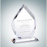 Logo Imprinted Classic Diamond Optical Crystal Award Plaque (Small)