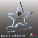 Large Star Shaped Ultra Vivid Acrylic Award with Logo