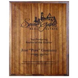Custom Walnut Wood Lasered Eco-Plaque (8"x10")