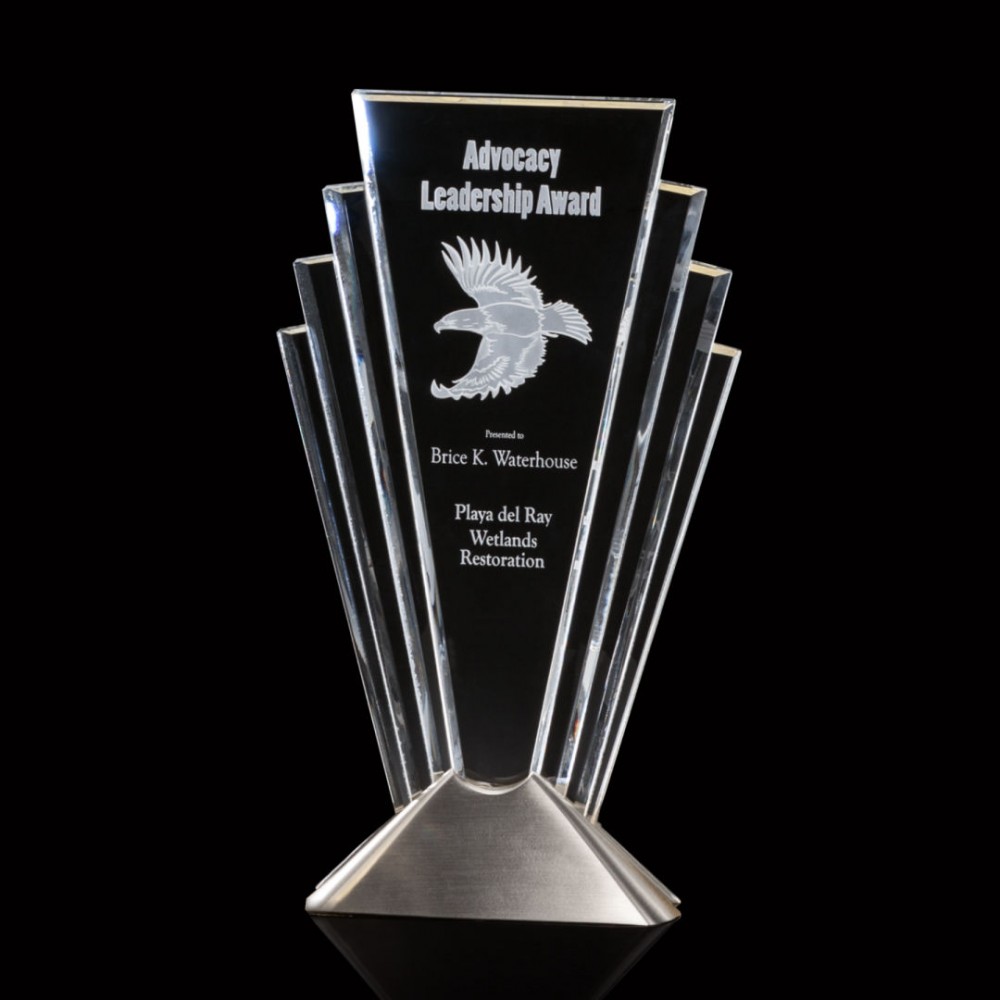 Customized Valiant Award - Optical/Silver 12"