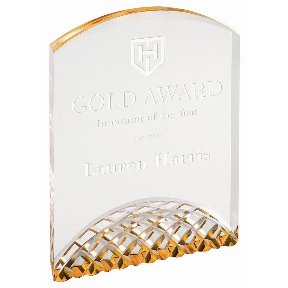 7" Gold Horizon Acrylic Logo Imprinted 7" Gold Horizon Acrylic Logo Imprinted
