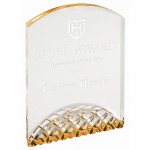 7" Gold Horizon Acrylic Logo Imprinted