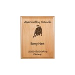 5" x 7" All American Red Alder Plaque with Logo