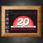 Logo Branded Bamboo Plaque 7" x 9" with Sublimated Plate