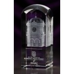 Crystal Dome Top Rectangle Award (2 3/8"x4 3/8"x2 3/8") with Logo