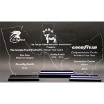 Laser-etched Great State of Arizona Award w/ Black Base - Acrylic (7 7/16"x5")
