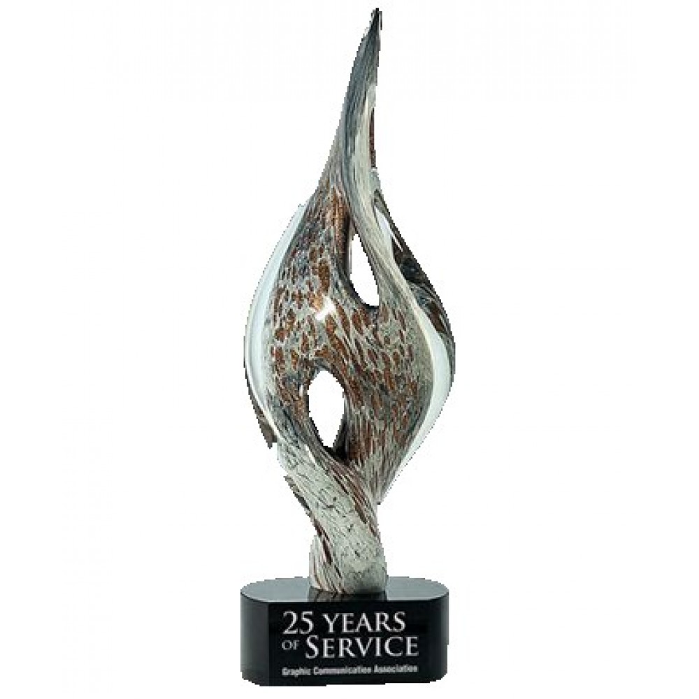 Art Glass Achievement Award for Commitment with Logo