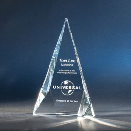 10" Delta Pryamid Crystal Award with Logo  10" Delta Pryamid Crystal Award with Logo