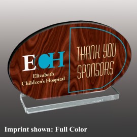 Medium Oval Shaped Full Color Acrylic Award with Logo  Medium Oval Shaped Full Color Acrylic Award with Logo