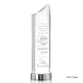 Portal Award - Optical/Silver 12" with Logo  Portal Award - Optical/Silver 12" with Logo
