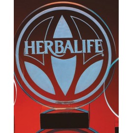 Customized Crystal Halo Award Clear (10")  Customized Crystal Halo Award Clear (10")