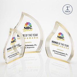 Tidworth Flame VividPrint Award - Gold with Logo