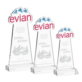 Personalized EdgeCraft Tapered Award on Mitered - Clear (via Air)