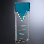Nobility Aqua Award 8-3/4" with Logo