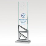Stages Glass Award 14" with Logo