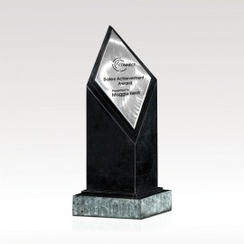 Black Marble Diamond Award - 11" with Logo