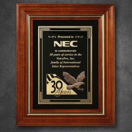 Logo Branded Americana Plaque with Velour 15-3/4" x 12-3/4"