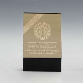 Declaration Award - Brass/Black 6" with Logo