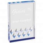 Logo Imprinted 6" x 8" Blue Diamond Mirage Acrylic