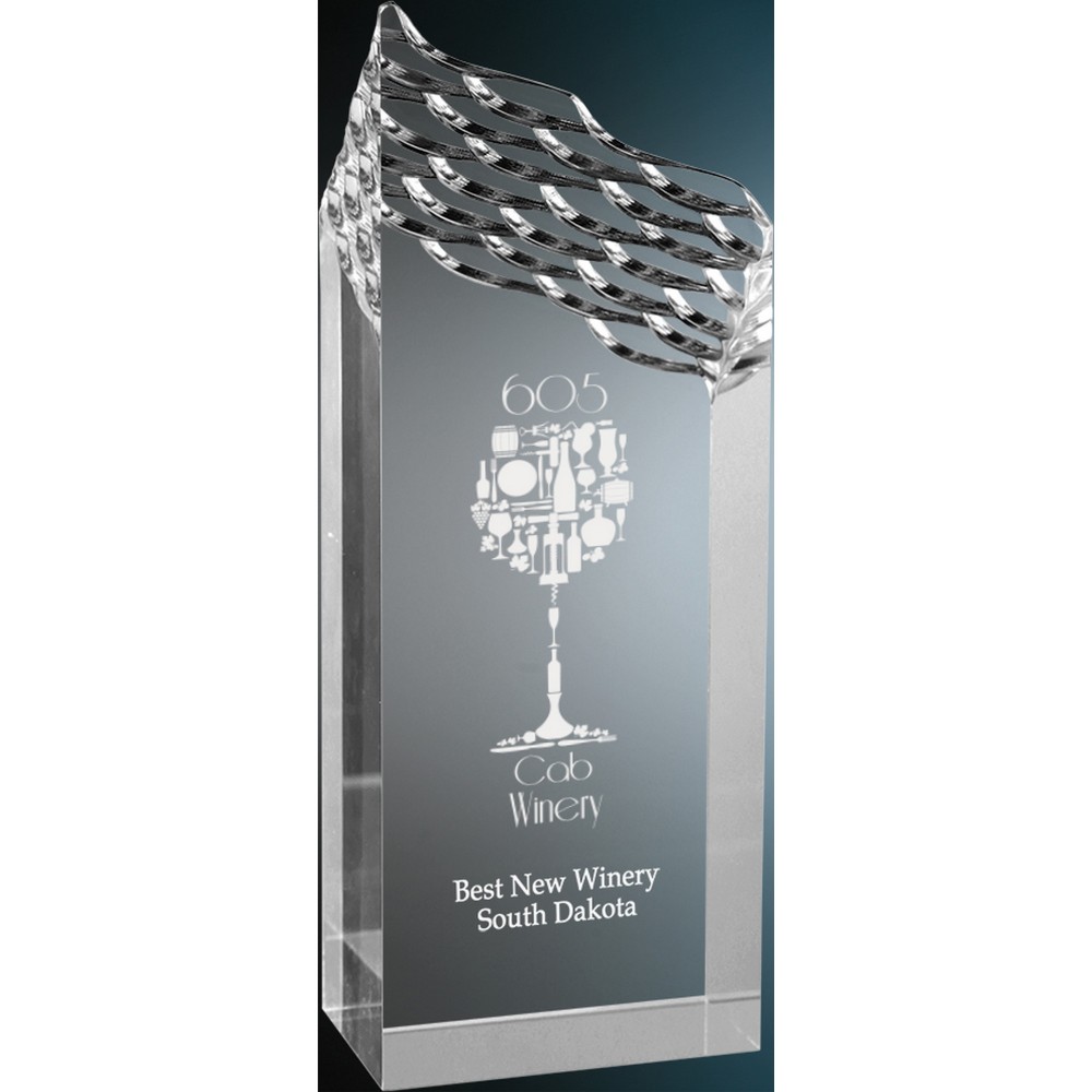 Laser-etched 3" x 8" Silver Riptide Acrylic Laser-etched 3" x 8" Silver Riptide Acrylic