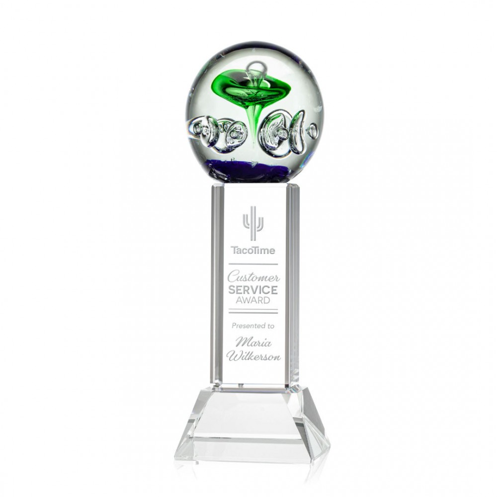 Aquarius Award on Stowe Clear - 12" High with Logo