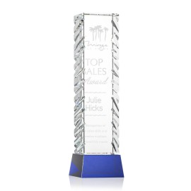 Kaleidoscope Award on Base - Optical/Blue 14" with Logo  Kaleidoscope Award on Base - Optical/Blue 14" with Logo