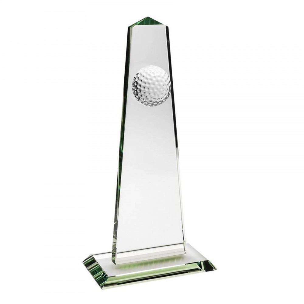 9" Award - Golf Obelisk with Logo