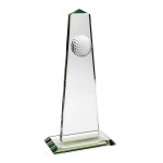 9" Award - Golf Obelisk with Logo